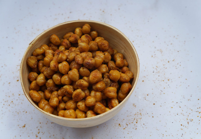 snack saudável grão de bico crocante