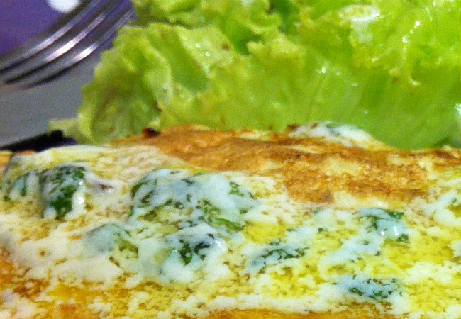 snack saudável omelete com iogurte