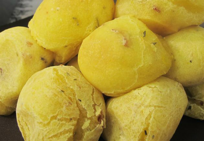 snack saudável pão de mandioquinha