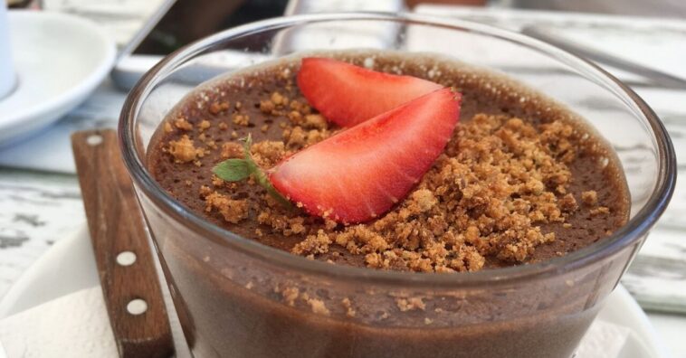 sobremesa rápida e fácil de liquidificador