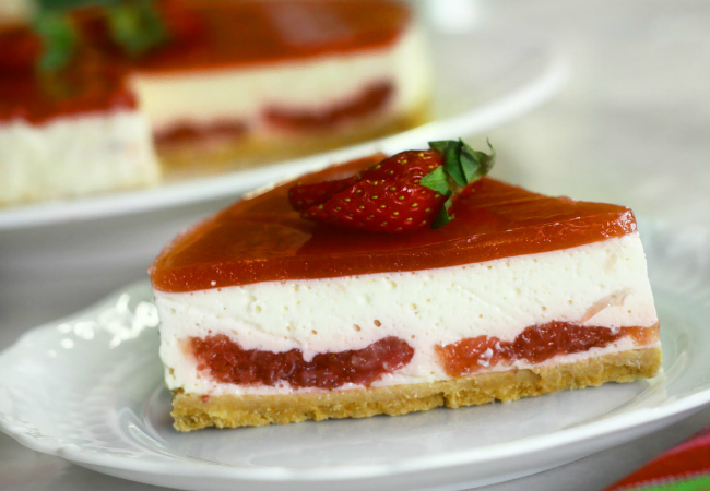 sobremesas de morango cheesecake