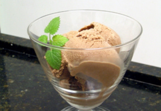 sorvete de chocolate tipo gelato