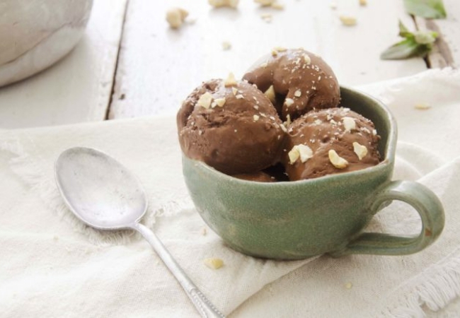 sorvete de chocolate vegano