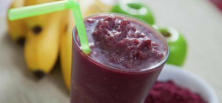 receita de suco de açaí com morango