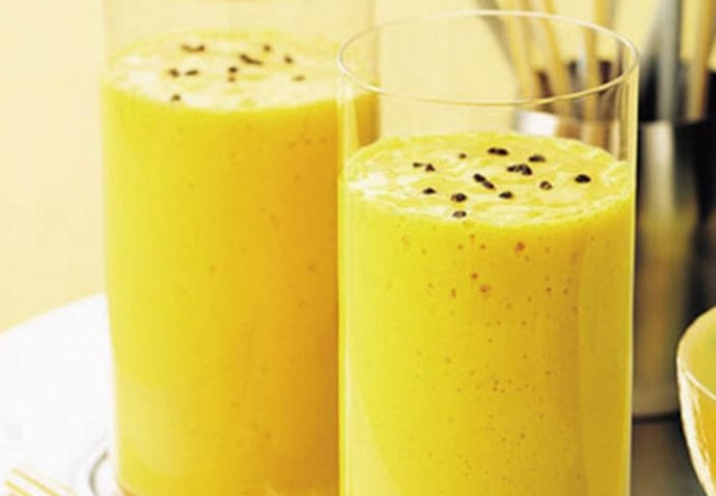 receita suco de maracujá com leite laranja