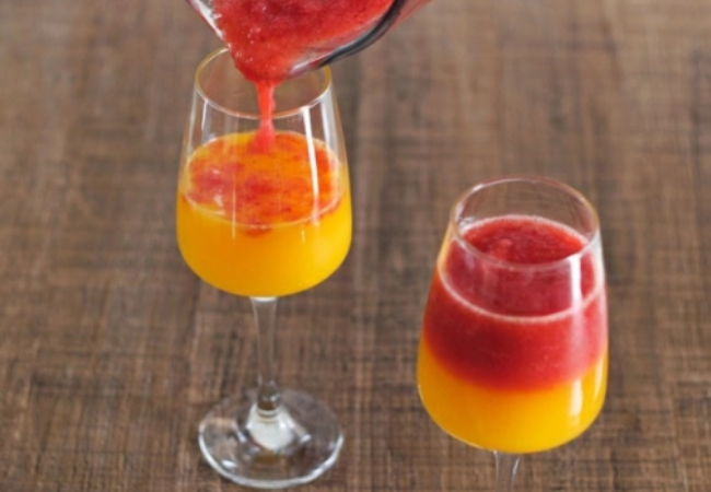 receita suco de morango laranja