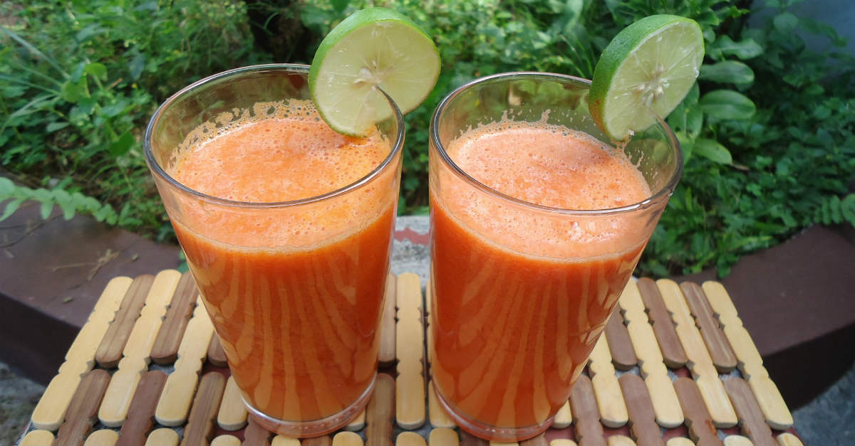 suco detox de cenoura
