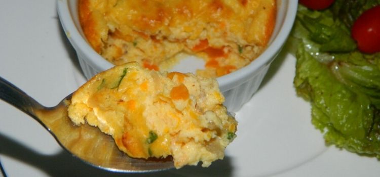 receita de suflê de milho e cenoura