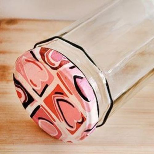 potes com tampas decoradas