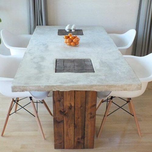 artesanato com cimento tampo de mesa