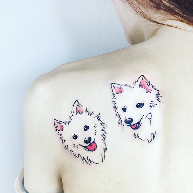 modelo tatuagens femininas nas costas pets