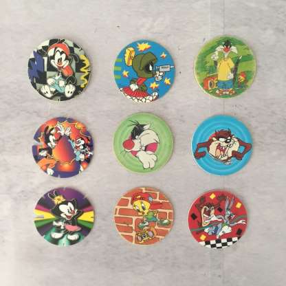 Brinquedos dos anos 80 e 90 tazos