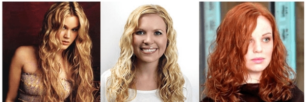 tipos de cachos ondulados dois