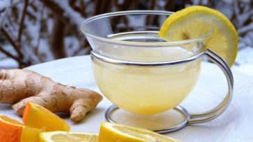 chá de gengibre com limão