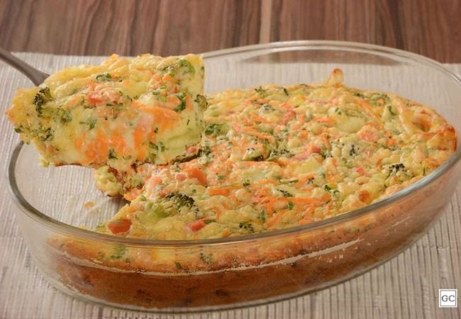 torta de legumes e queijo