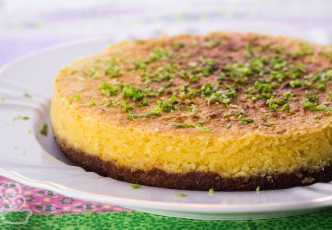 torta de coco e limão