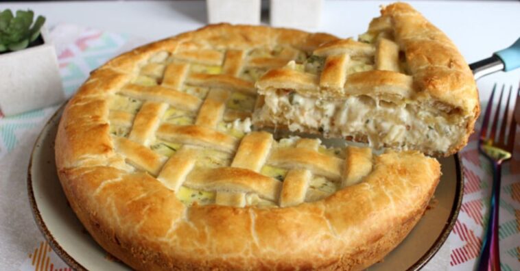 torta de palmito com queijo