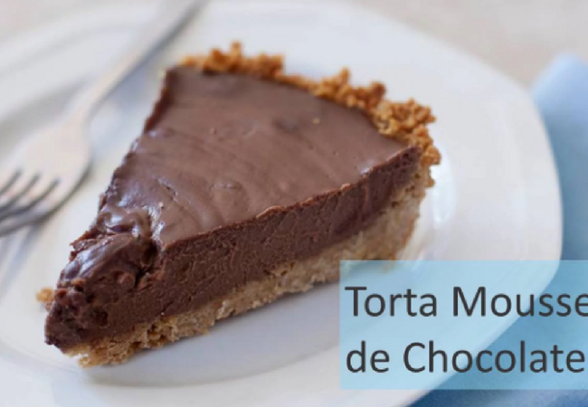 torta mousse de chocolate