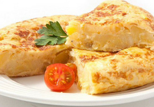 prato espanhol tortilla de patatas