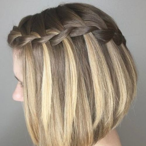 trança cascata em long bob