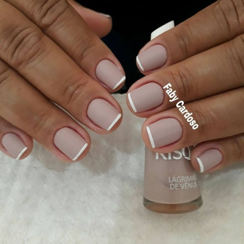 modelo de unha francesinha fosca