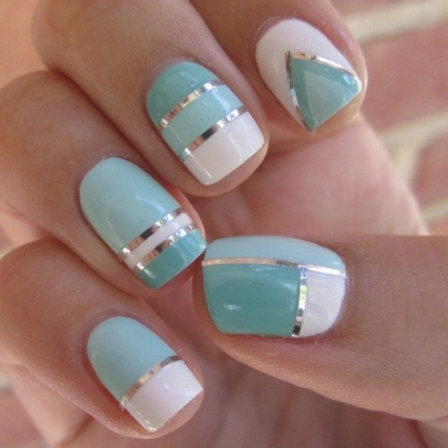 modelo unhas azuis decoradas tiffany
