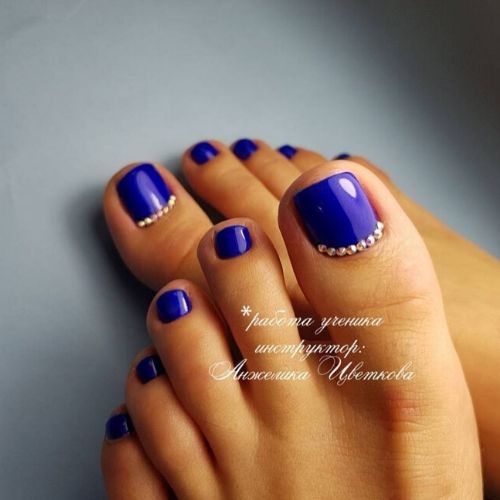 modelo unhas decoradas do pé royal