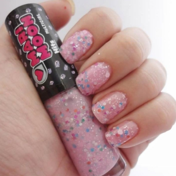 modelo unhas infantis decoradas brilho