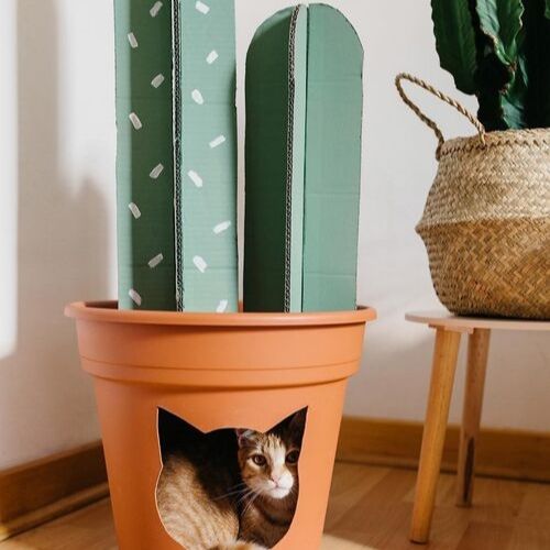 vaso decorativo artesanato com papelão