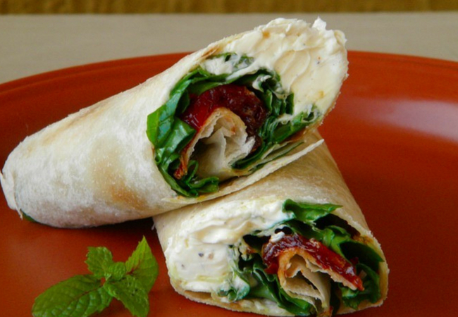 receita de wrap de tomate seco